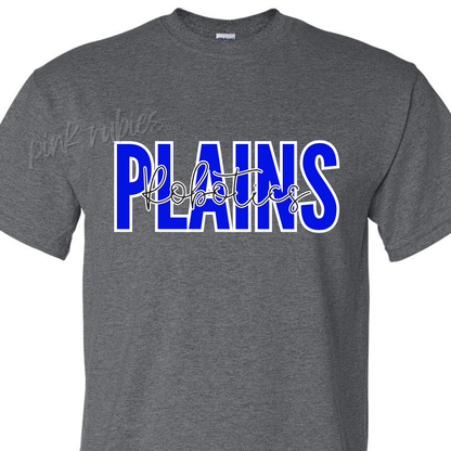 BLOCK PLAINS with cursive Robotics