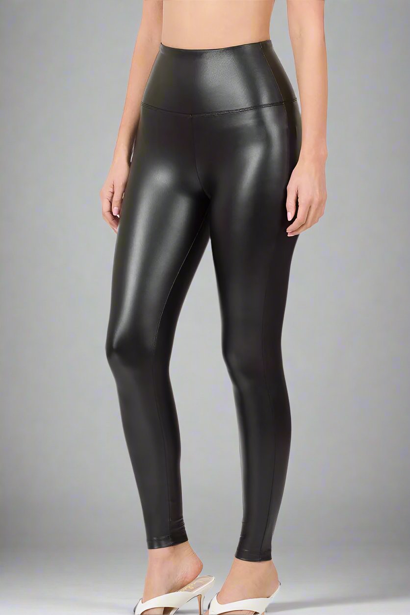 HIGH RISE FAUX LEATHER LEGGINGS