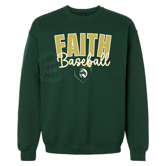 FAITH BASEBALL - Cursive with plate