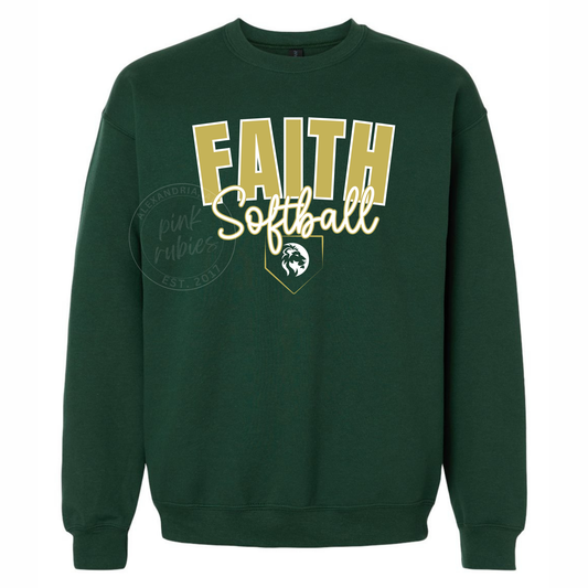 FAITH SOFTBALL - Cursive with plate
