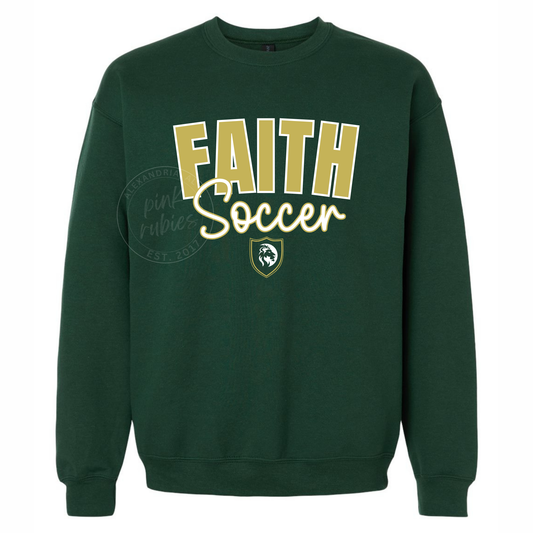 FAITH SOCCER - Cursive with plate