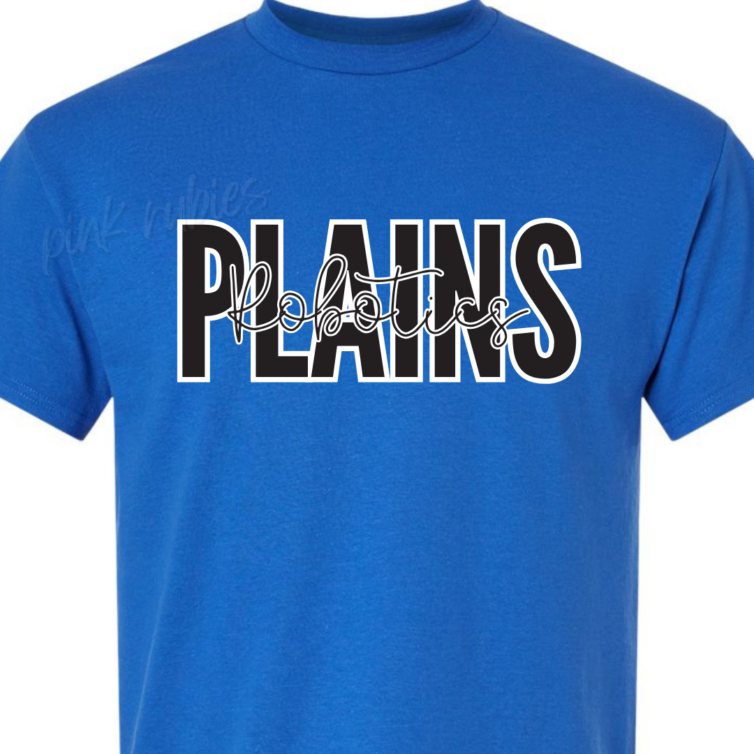 BLOCK PLAINS with cursive Robotics