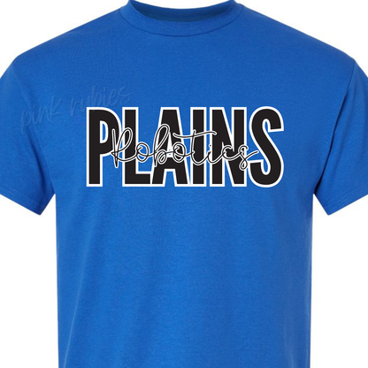 BLOCK PLAINS with cursive Robotics