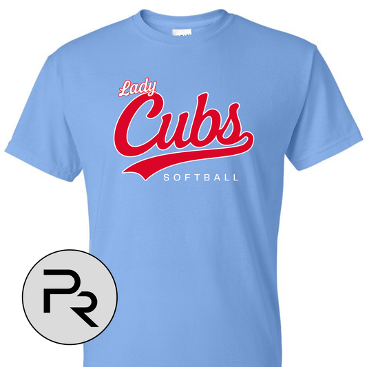 8U CUBS SOFTBALL - BLUE script logo
