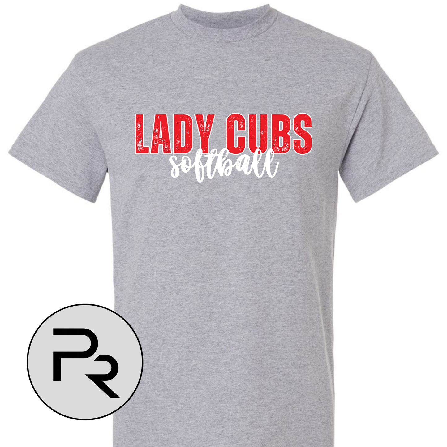 8U CUBS SOFTBALL - GRAY distressed