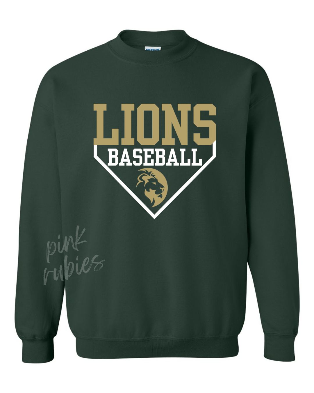 PRESALE - GREEN LIONS BASEBALL with plate & logo