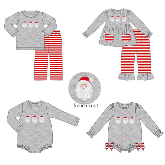 PO 0722: FRENCH KNOT GRAY SANTA