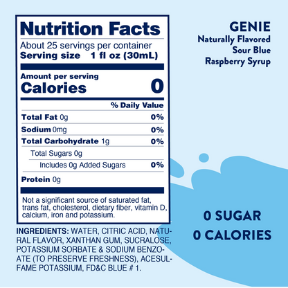 SUGAR FREE SOUR GENIE SYRUP