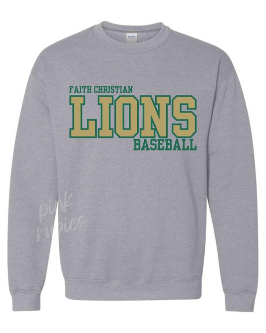 PRESALE - GRAY FAITH LIONS BASEBALL