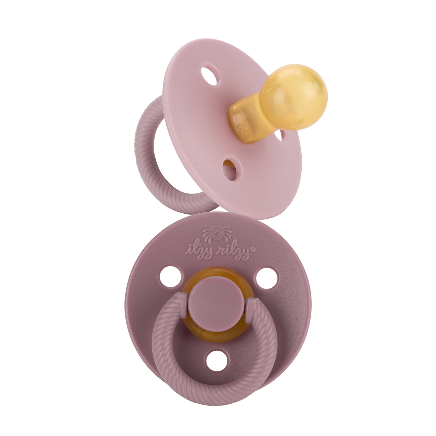 Itzy Soother™ Natural Rubber Pacifier Set- ORCHID/LILAC