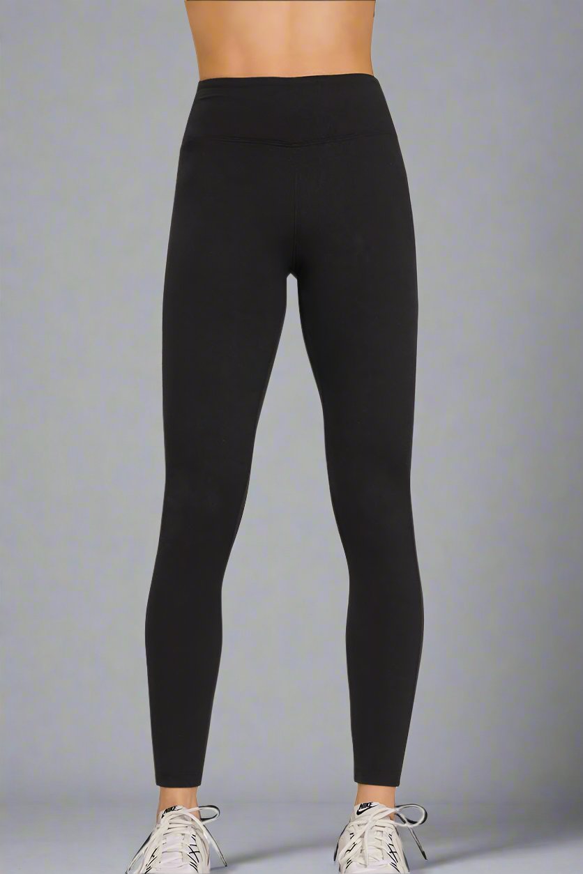 MICROFIBER FULL LENGTH LEGGINGS -BLACK