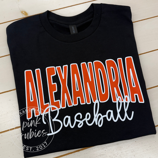 BLACK ALEXANDRIA BASEBALL script