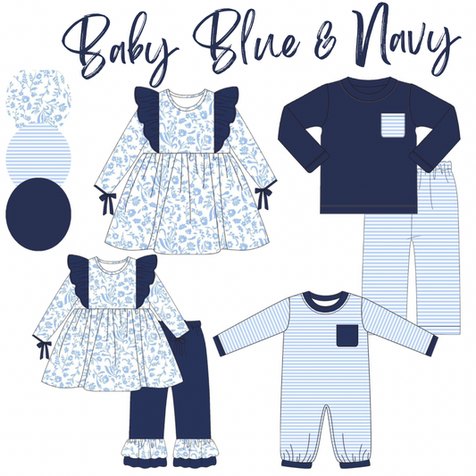 PO 0728: BABY BLUE & NAVY COLLECTION