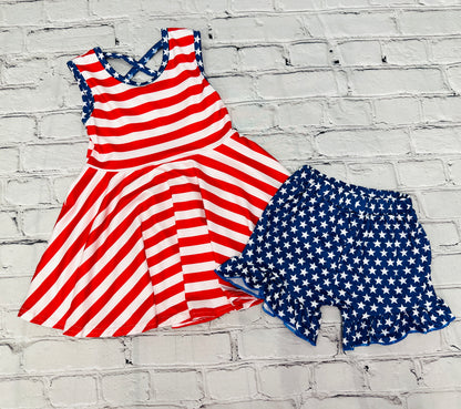 STARS & STRIPES SHORTS SET - 5/6