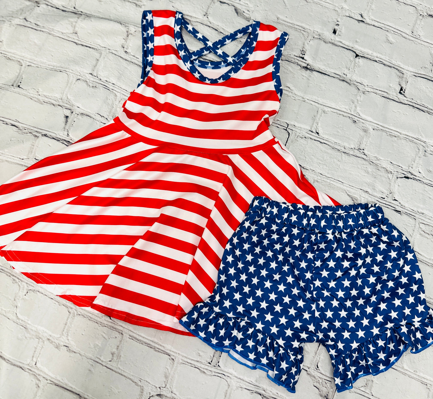 STARS & STRIPES SHORTS SET - 5/6