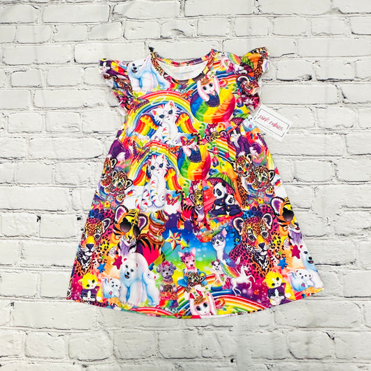 COLORFUL 90S PEARL DRESS - 3T