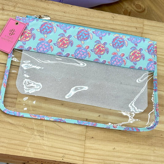 CLEAR ZIP POUCH- TURTLE