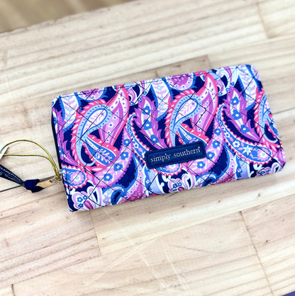 PURPLE PAISLEY PHONE WALLET