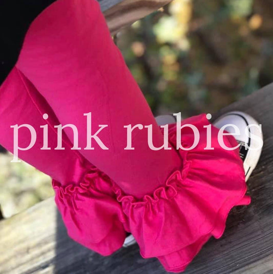 HOT PINK TRIPLE RUFFLES - 7