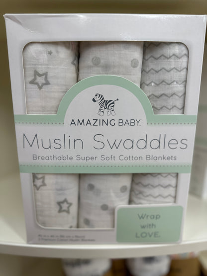 MUSLIN SWADDLE BLANKETS - STARGAZER