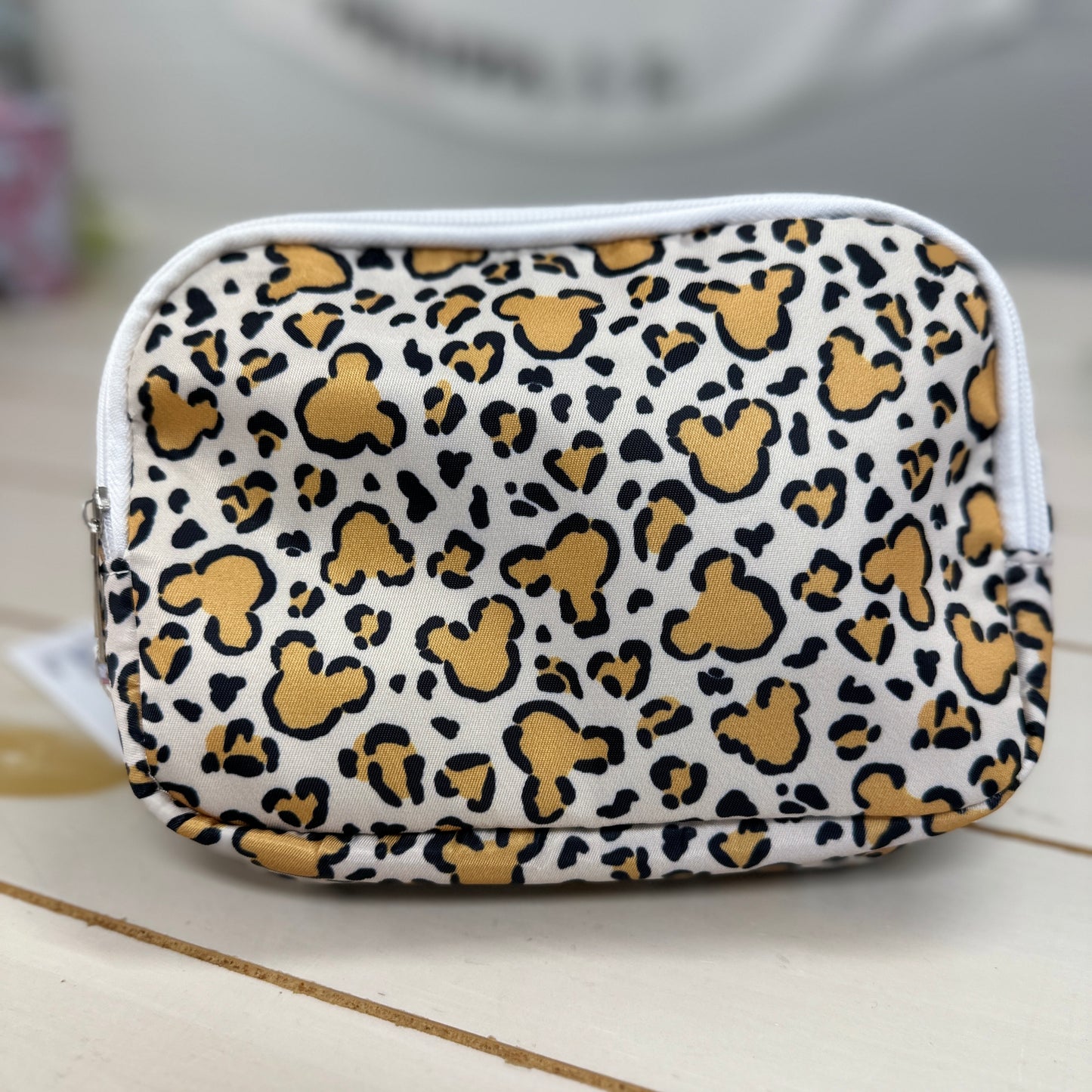 MOUSE LEOPARD CANVAS BELT BAG