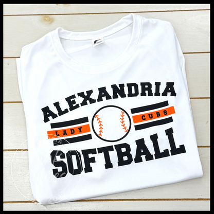 ALEXANDRIA SOFTBALL - LADY CUBS with ball