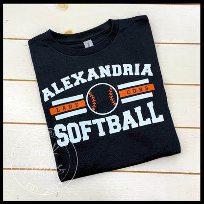 ALEXANDRIA SOFTBALL - LADY CUBS with ball