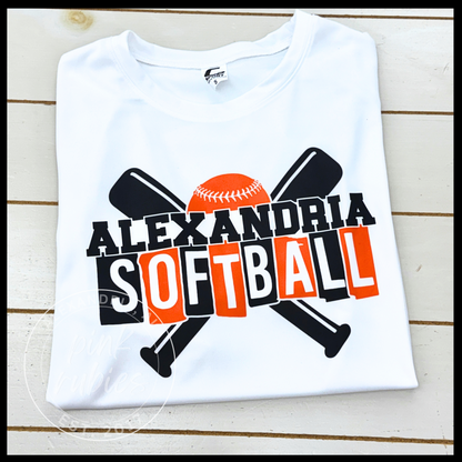 ALEXANDRIA SOFTBALL DISTRESSED BATS