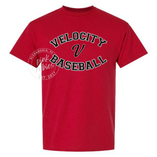 RED VELOCITY BASEBALL - ARCH CIRCLE with logo