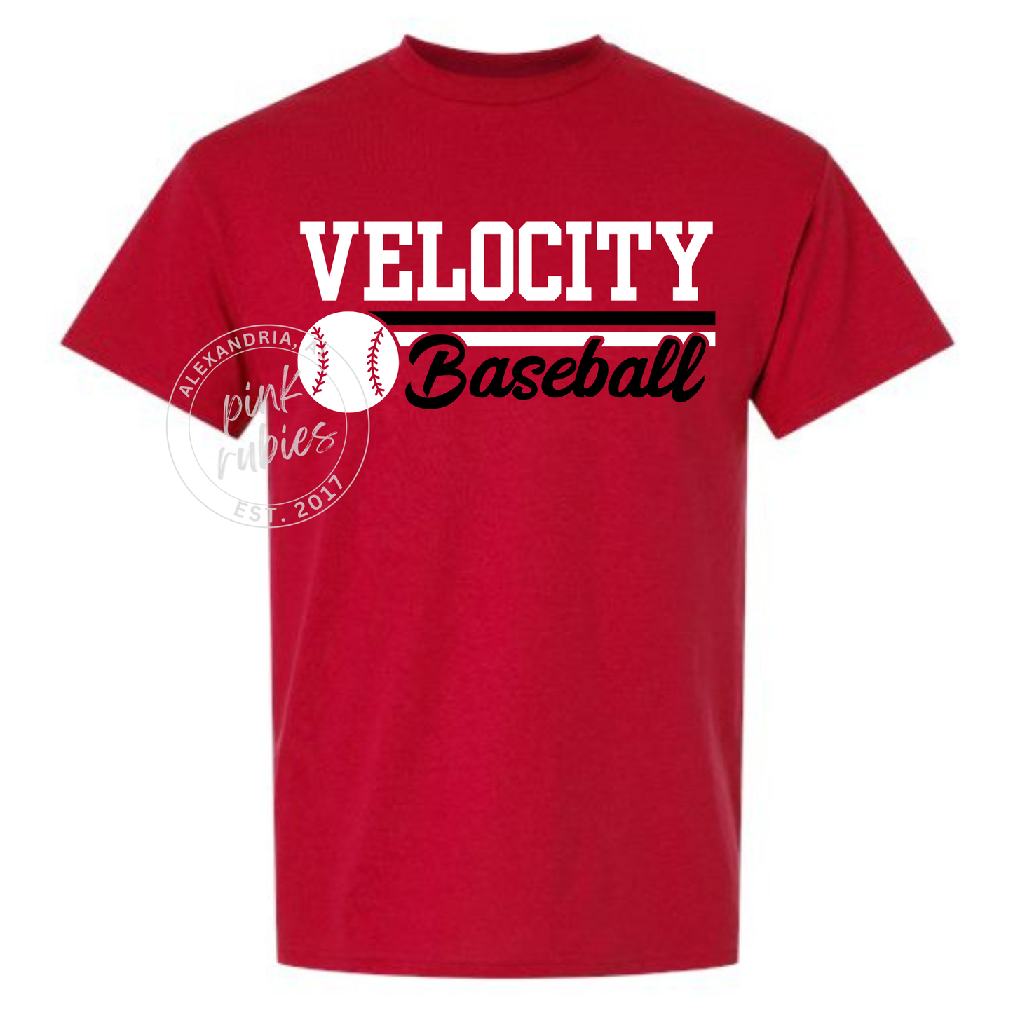 RED VELOCITY BASEBALL - WHITE BASEBALL