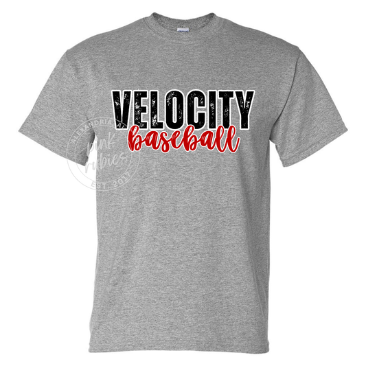 GRAY VELOCITY BASEBALL - DISTRESSED