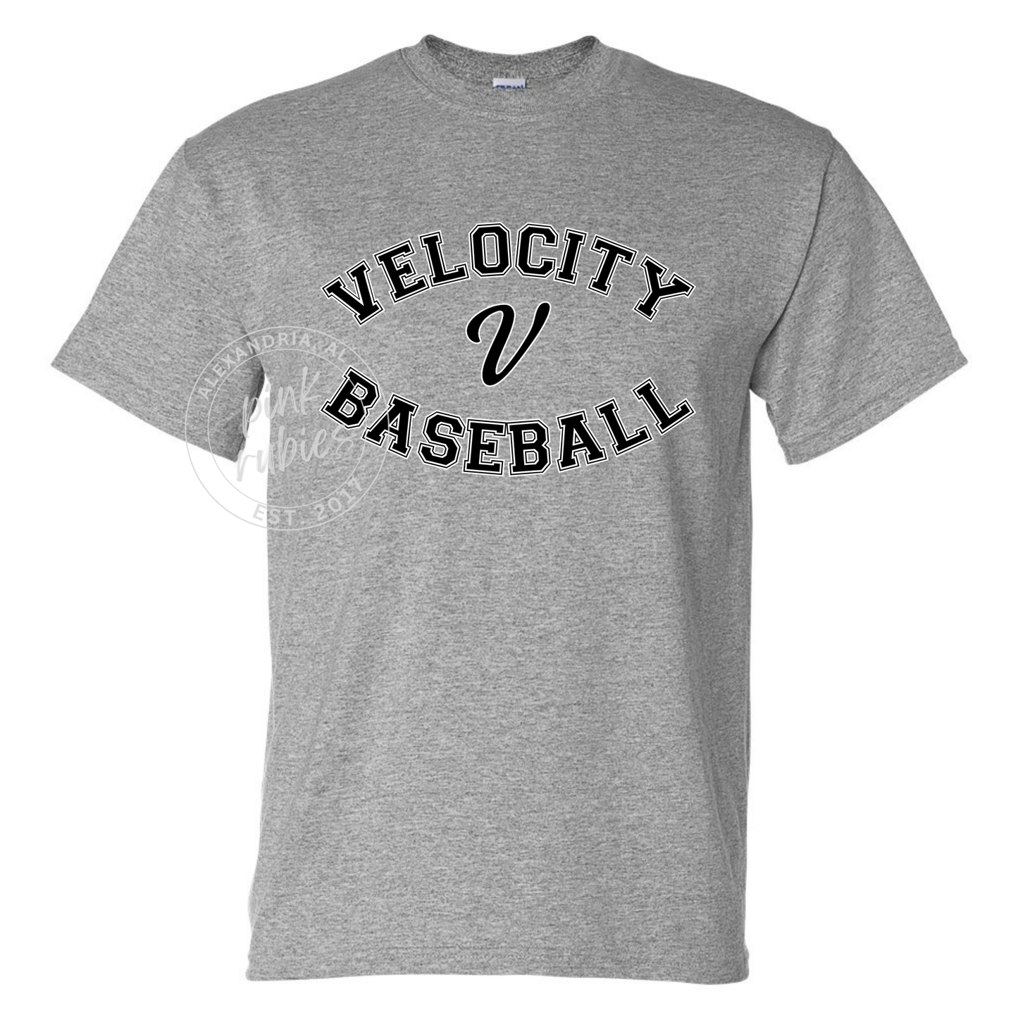 GRAY VELOCITY BASEBALL - ARCH CIRCLE with logo