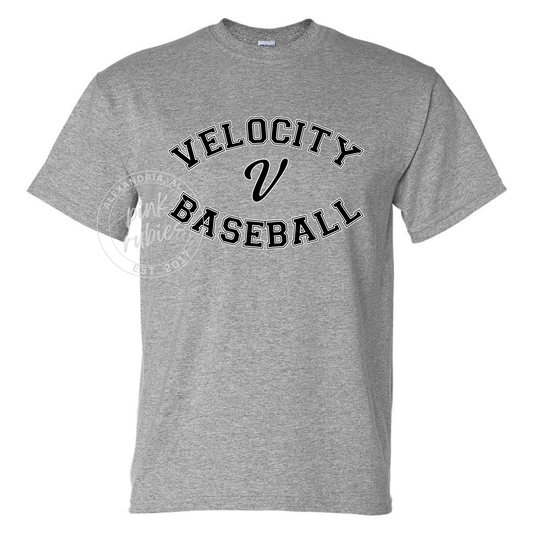 GRAY VELOCITY BASEBALL - ARCH CIRCLE with logo