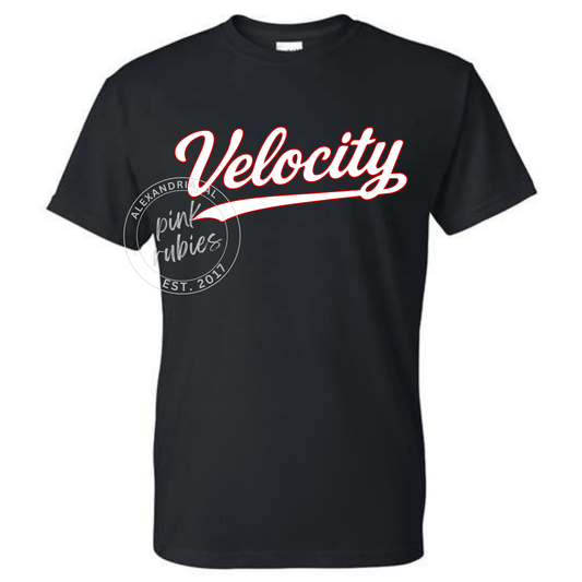 BLACK VELOCITY BASEBALL - SCRIPT LOGO