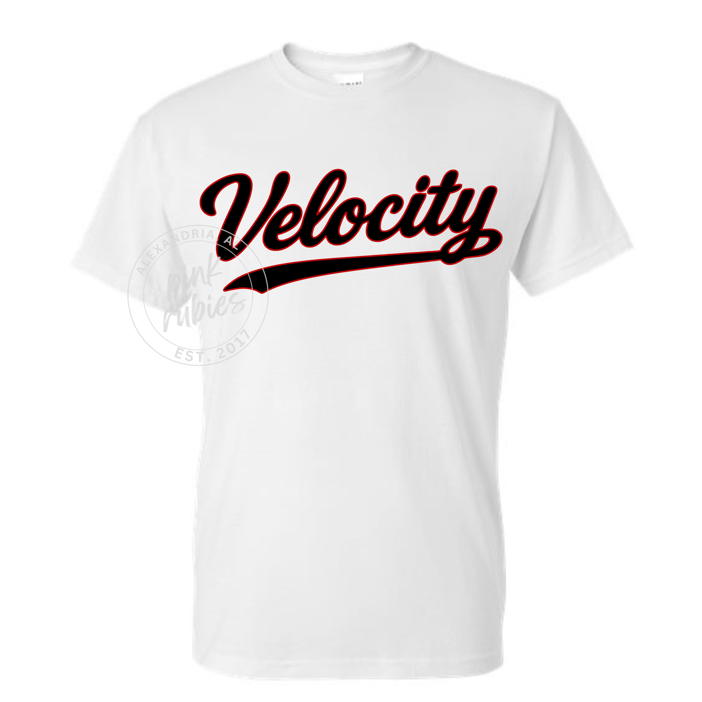 WHITE VELOCITY BASEBALL - SCRIPT LOGO