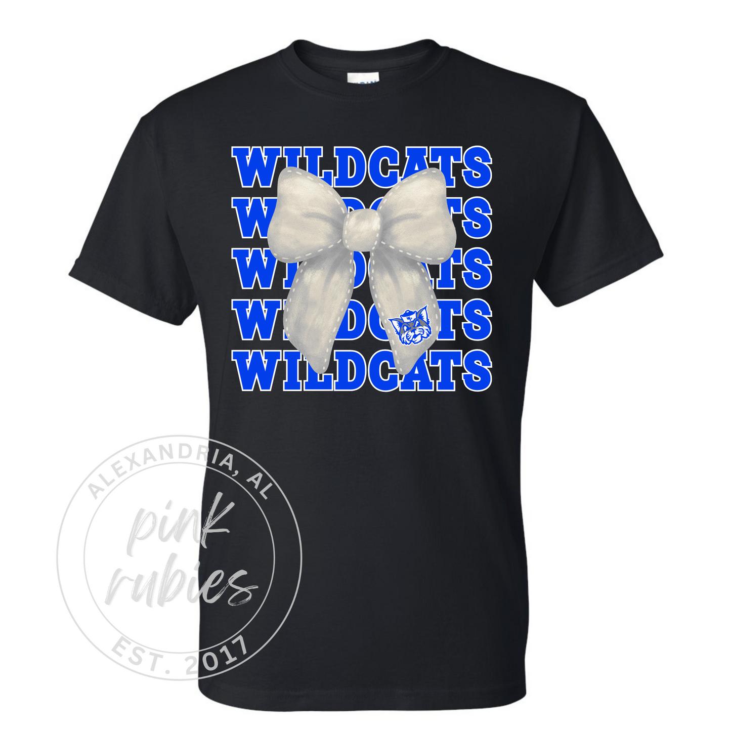 WILDCATS WATERCOLOR BOW - BLACK