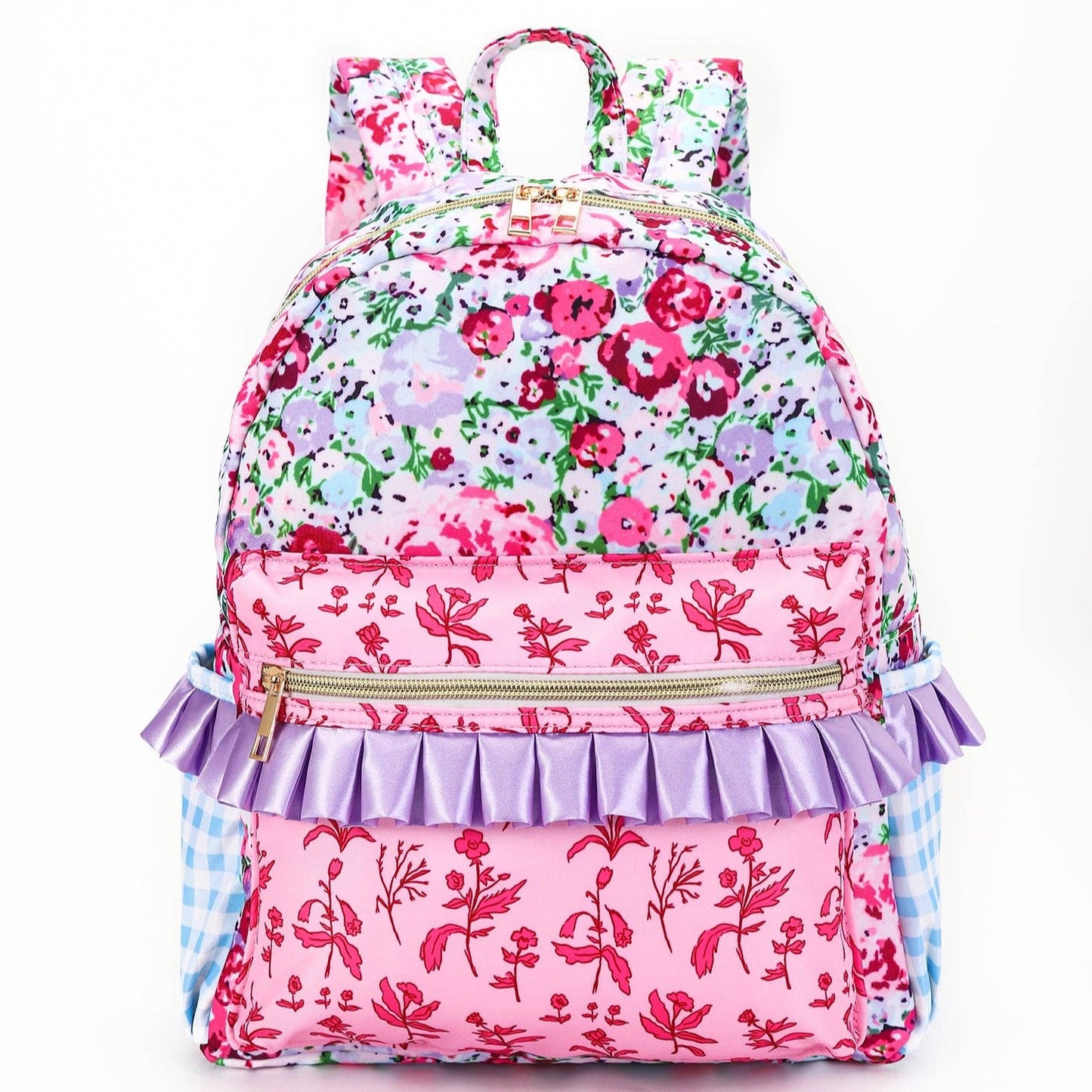 PINK/LILAC RUFFLE BACKPACK