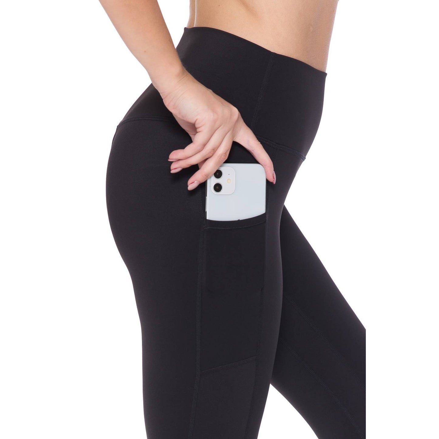 NYLON ACTIVEWEAR LEGGINGS - BLACK