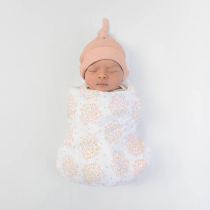 Newborn Hat, Heathered Peach Blush