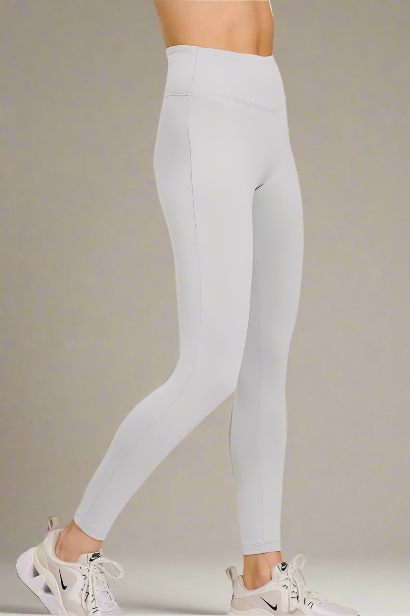 MICROFIBER FULL LENGTH LEGGINGS -LIGHT GREY