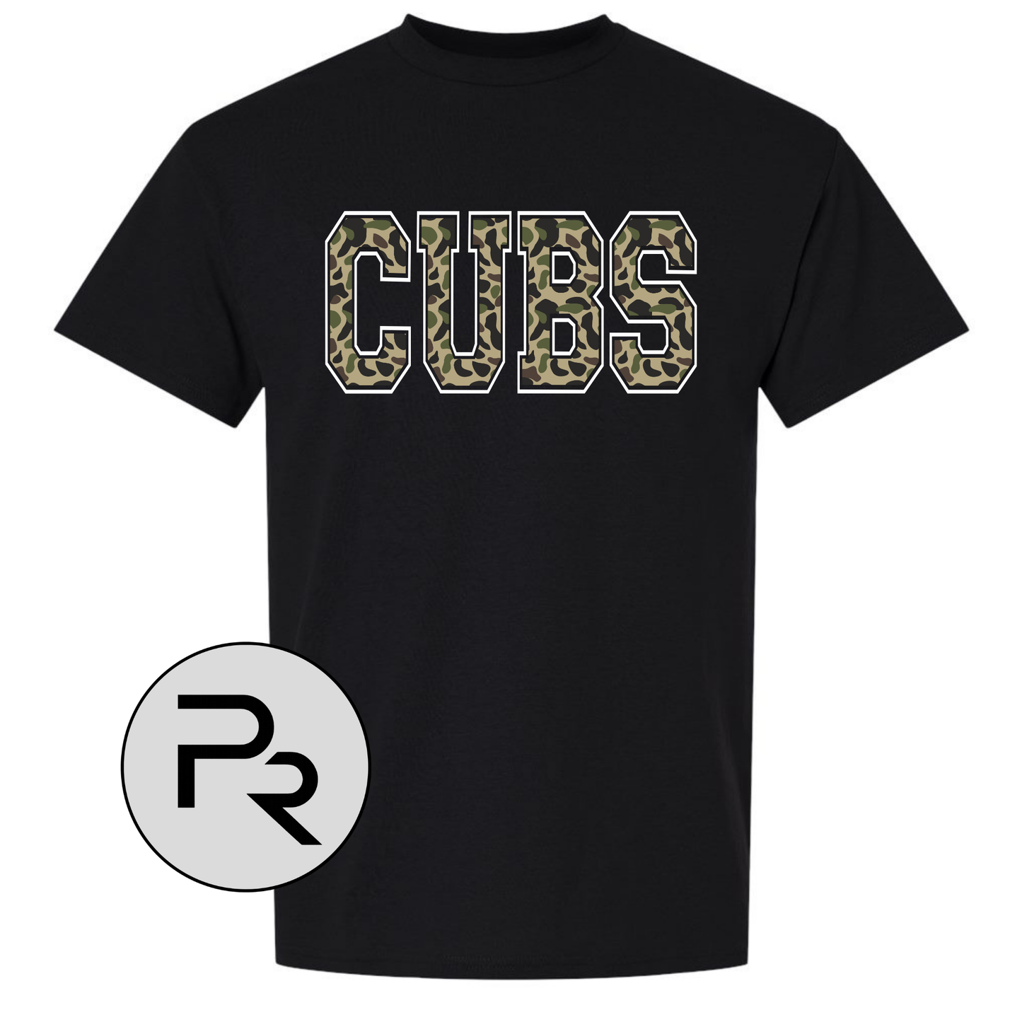 AHS - Camo - BLACK TEE