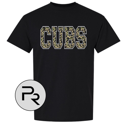 AHS - Camo - BLACK TEE