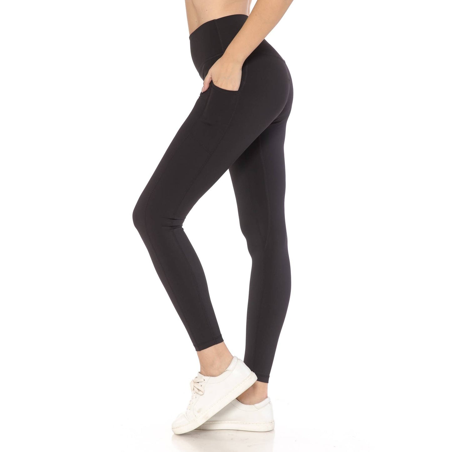 NYLON ACTIVEWEAR LEGGINGS - BLACK