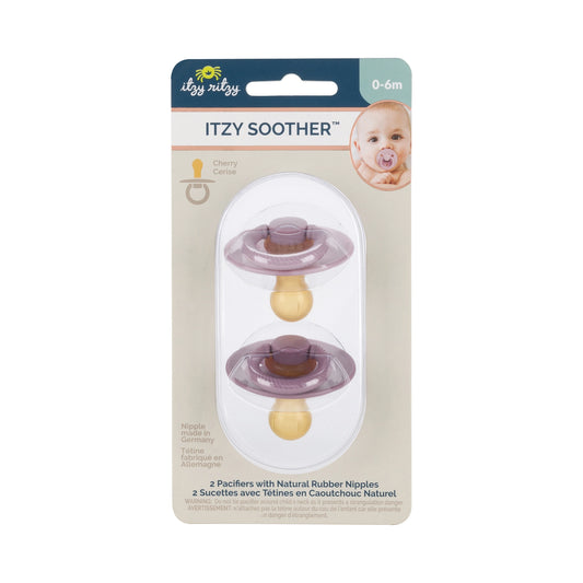 Itzy Soother™ Natural Rubber Pacifier Set- ORCHID/LILAC