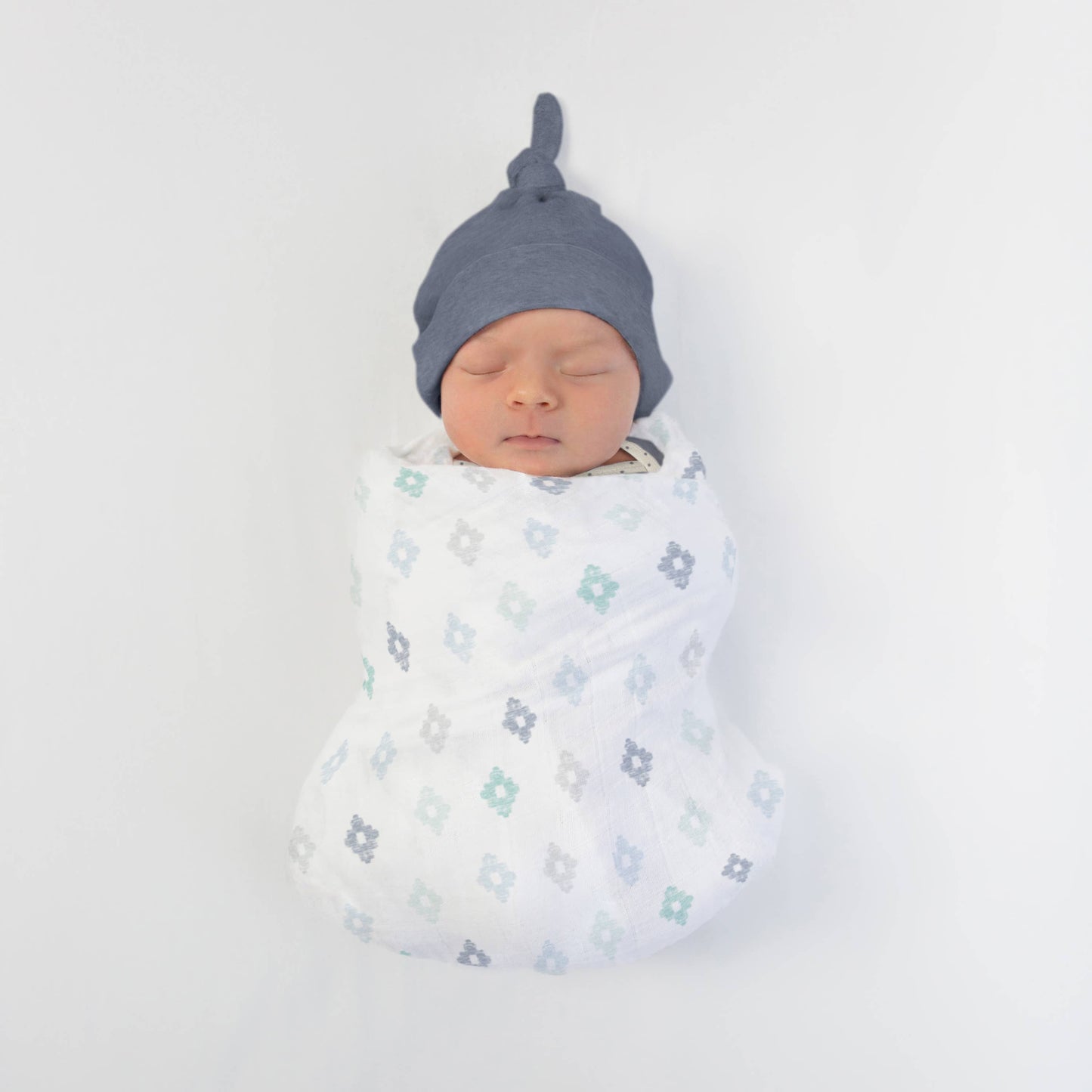 Newborn Hat, Heathered Denim