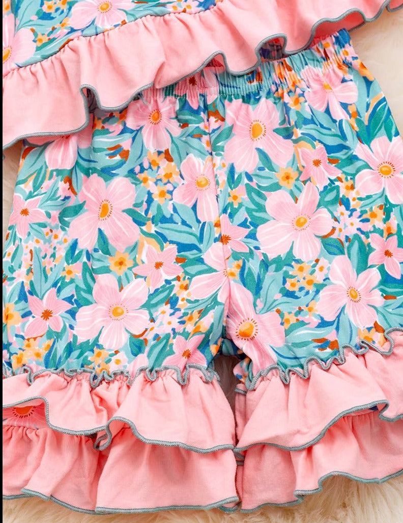 FLORAL TUNIC & SHORTS SET - 7/8