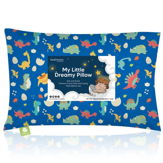 KeaBabies Toddler Pillow With Pillowcase (DinoWorld)