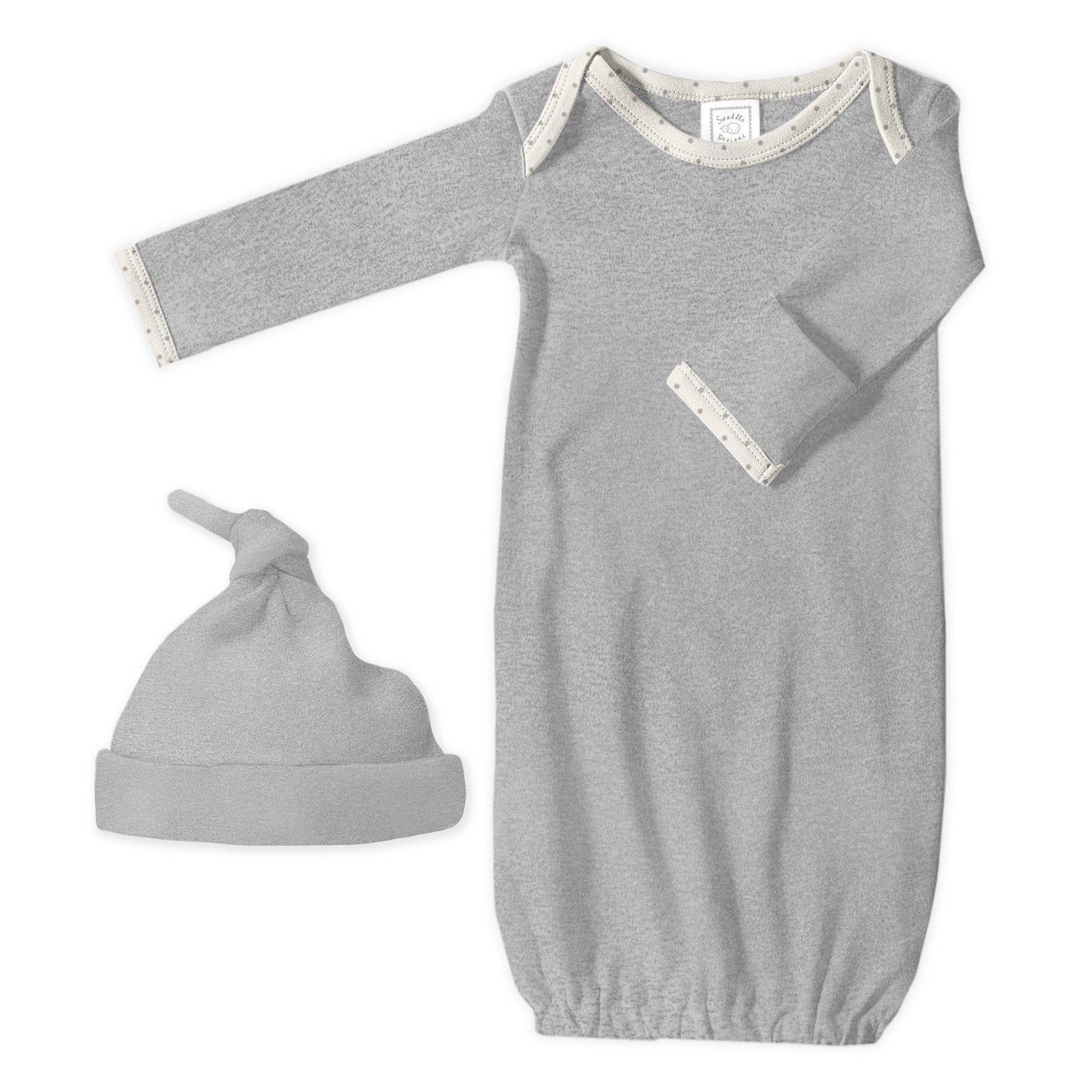 GOWN & HAT SET - HEATHERED GRAY