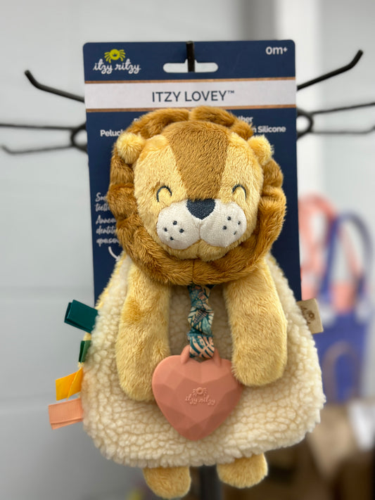 Itzy Lovey™ LION Plush with Silicone Teether Toy