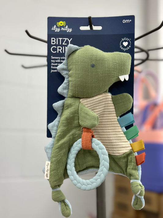 Bitzy Crinkle™ DINO Sensory Toy with Teether